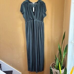 Baltic Born Katya Pleated Maxi Dress Deep Sea Green XXXL New With Tags